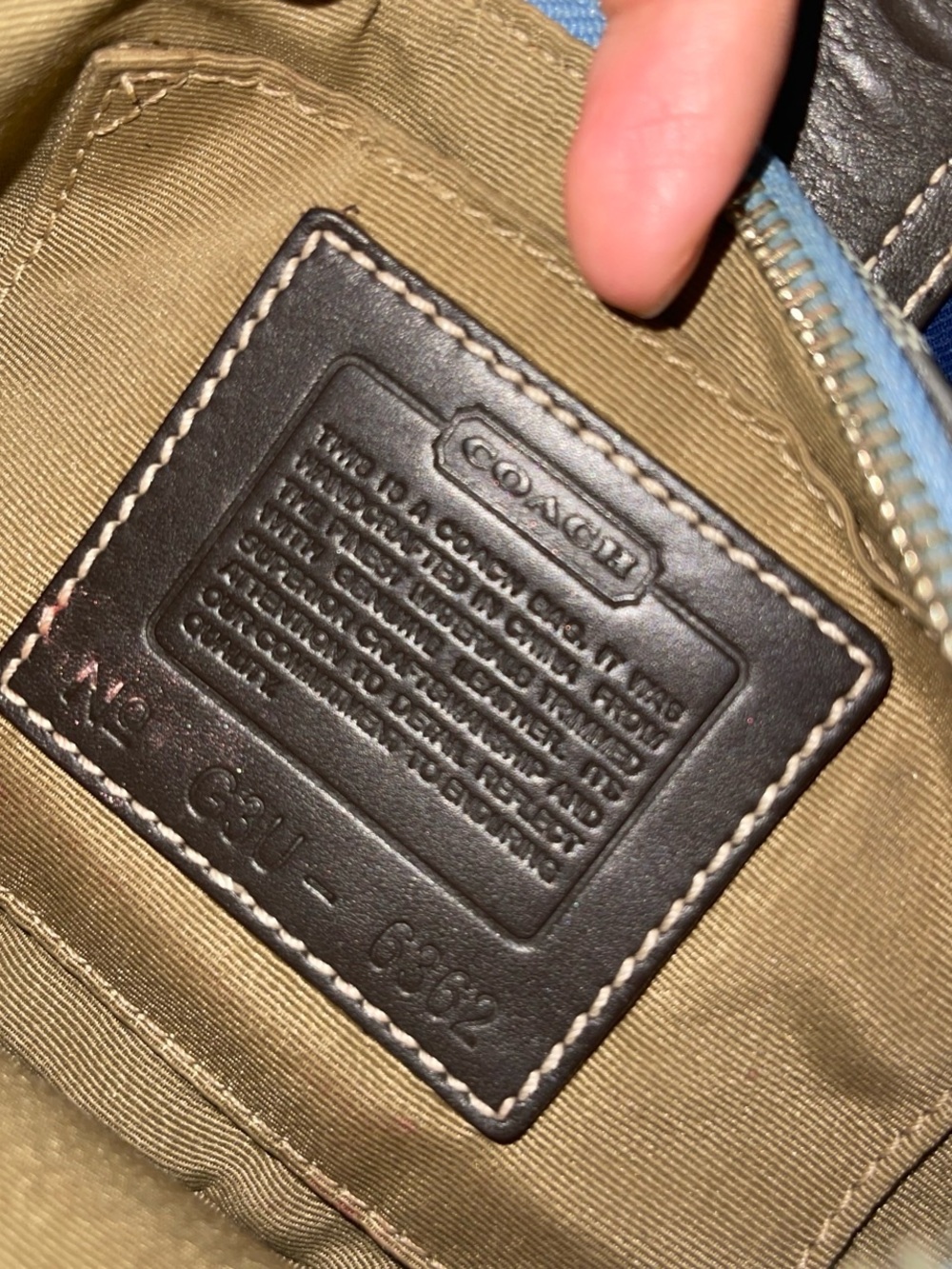 Coach blue signature canvas brown leather Demi soho shoulder bag - Picture 6 of 7